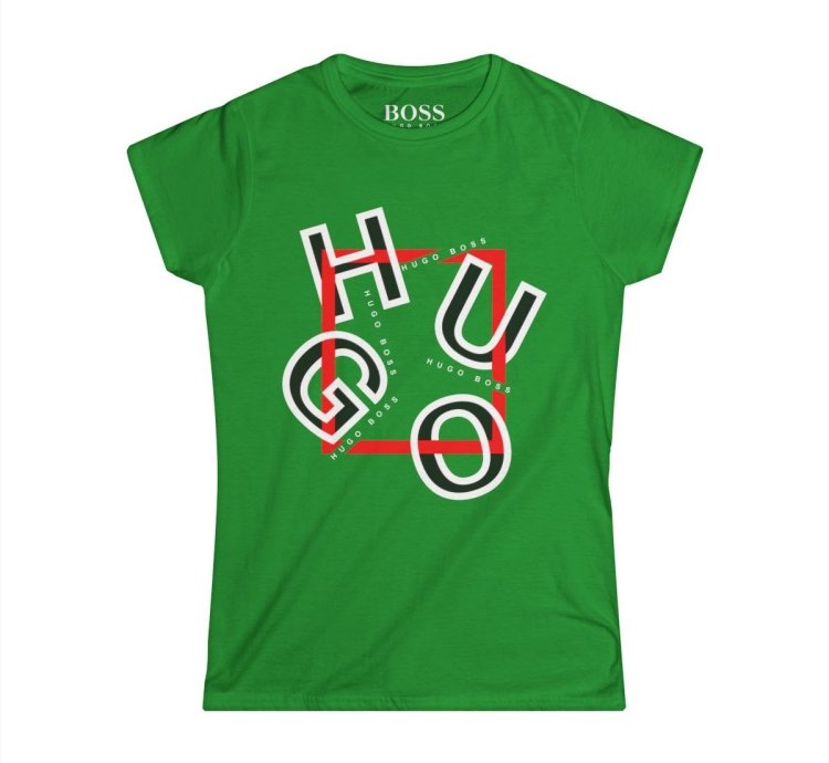 Hugo Boss Shirt Women's Softstyle Tee S to 2XL Iris Green