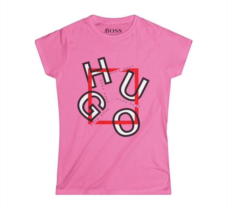 Hugo Boss Shirt Women's Softstyle Tee S to 2XL Azalea