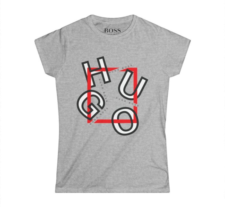 Hugo Boss Shirt Women's Softstyle Tee S to 2XL Sport Grey