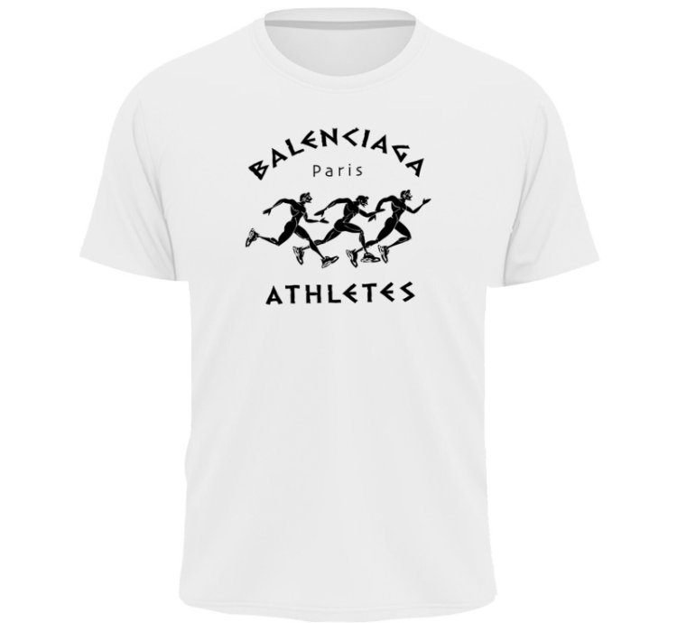 Balenciaga Athletes Print Logo T-Shirt white