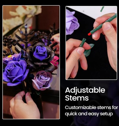 Purple Rose Botanical Building Block Set