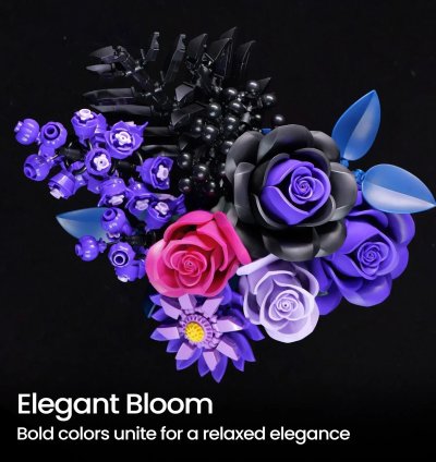Purple Rose Botanical Building Block Set
