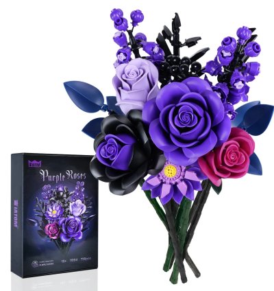 Purple Rose Botanical Building Block Set