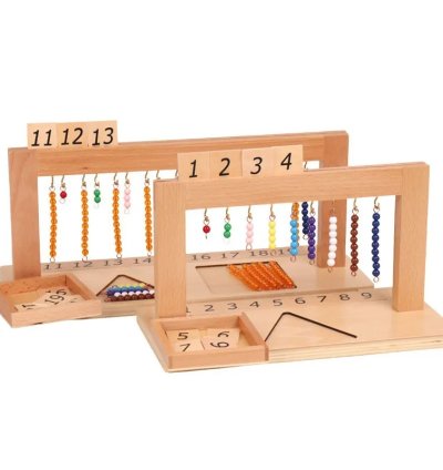 Montessori Mathematics Material Pearls Learning Toys Beaded Symbols Trays Decimal Educational