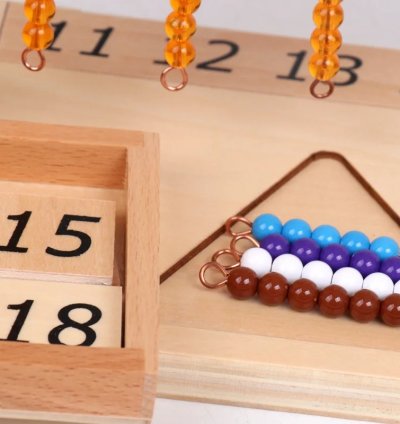 Montessori Mathematics Material Pearls Learning Toys Beaded Symbols Trays Decimal Educational