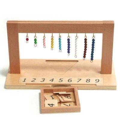 Montessori Mathematics Material Pearls Learning Toys Beaded Symbols Trays Decimal Educational