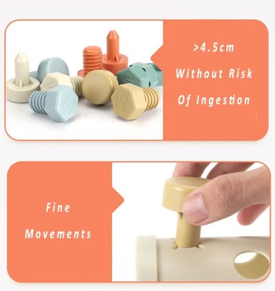 Montessori Screw Toys Large Screw Nut Disassembly Shape Matching
