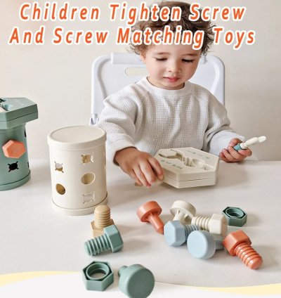 Montessori Screw Toys Large Screw Nut Disassembly Shape Matching