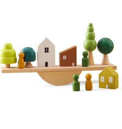 Montessori Sensory Toys Stacking Toys For Baby Forest Houses