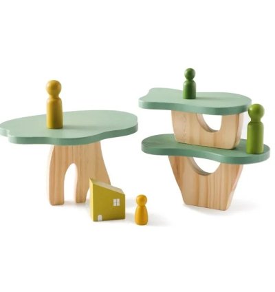 Montessori Sensory Toys Stacking Toys For Baby Forest Houses