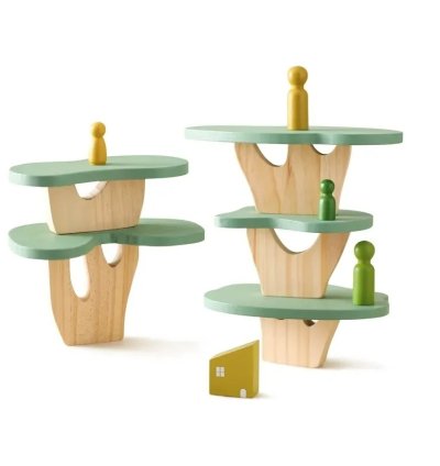 Montessori Sensory Toys Stacking Toys For Baby Forest Houses