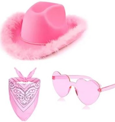 Cowboy Hat Glasses Bandana Set