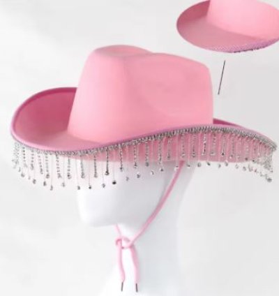Rhinestone Fringe Western Cowboy Hat