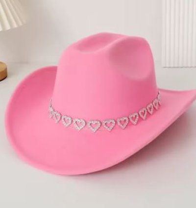 Rhinestone Necklace Decorated Cowboy Hats