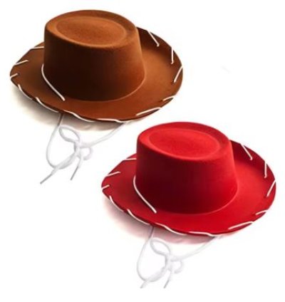 Brown Red Felt Cowboy Hat Western
