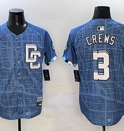 Washington Nationals Dylan Crews Blue 2025 City Connect Limited Jersey