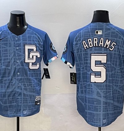 Washington Nationals CJ Abrams Blue 2025 City Connect Limited Jersey