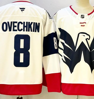Washington Capitals Alexander Ovechkin Stadium Series White Jersey