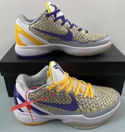 Nike Zoom Kobe 6 Protro 3D Lakers Purple Yellow
