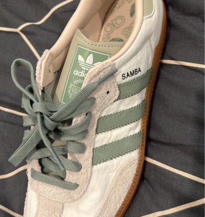 adidas shoes Samba OG 'White Silver Green' - ID0492