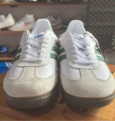 adidas shoes Samba OG 'White Green' - IG1024