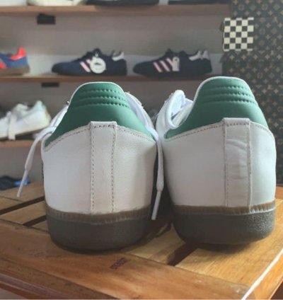 adidas shoes Samba OG 'White Green' - IG1024