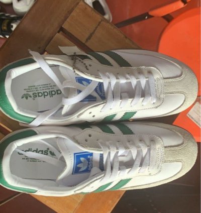 adidas shoes Samba OG 'White Green' - IG1024
