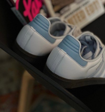 adidas shoes Samba OG White Halo Blue - ID2055