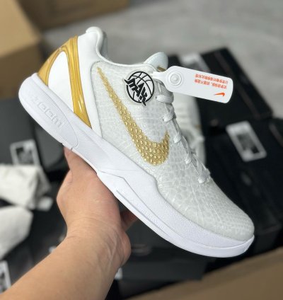 Nike Kobe 6 Protro BHM ' White Metallic Gold '