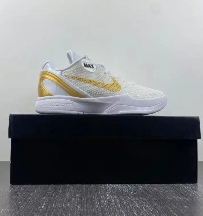 Kobe 6 Protro “BHM” White/Metallic Gold