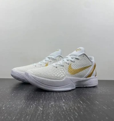 Kobe 6 Protro “BHM” White/Metallic Gold