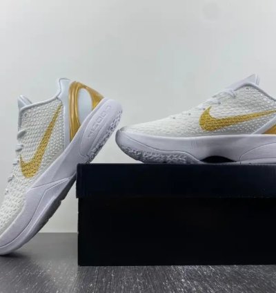 Kobe 6 Protro “BHM” White/Metallic Gold
