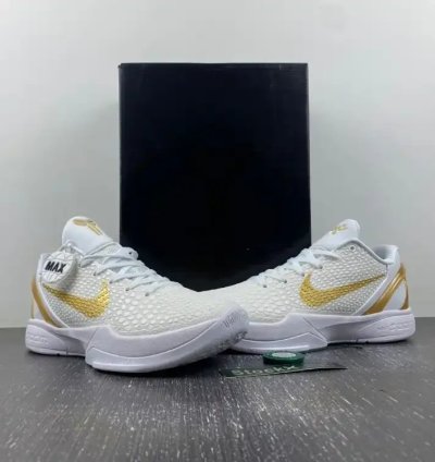 Kobe 6 Protro “BHM” White/Metallic Gold