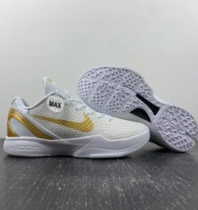 Kobe 6 Protro “BHM” White/Metallic Gold