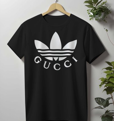 Gucci Adidas Logo Mens Shirt Size Made In USA