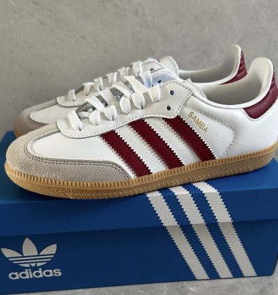 adidas Samba OG White Burgundy Gum - IF3813
