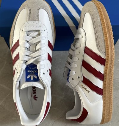 adidas Samba OG White Burgundy Gum - IF3813