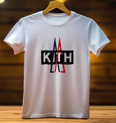 Kith X Moncler Logo Funny Men's T Shirt Size USA