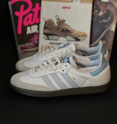adidas shoes Samba OG White Halo Blue Gum - IE0877