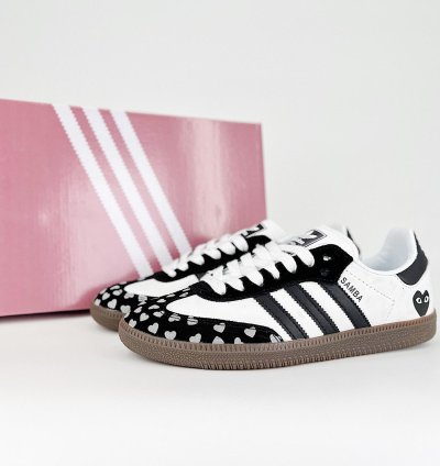 CDG Play x adidas OG Samba White Black