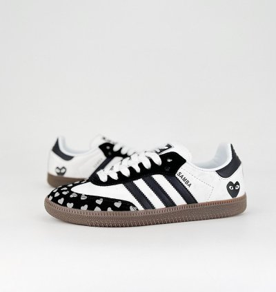 CDG Play x adidas OG Samba White Black