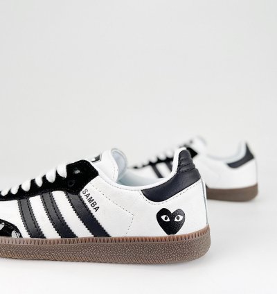 CDG Play x adidas OG Samba White Black