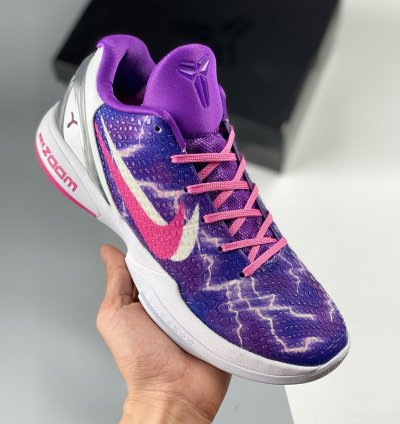 Nike Kobe 6 Lightning Purple Pink White Silver
