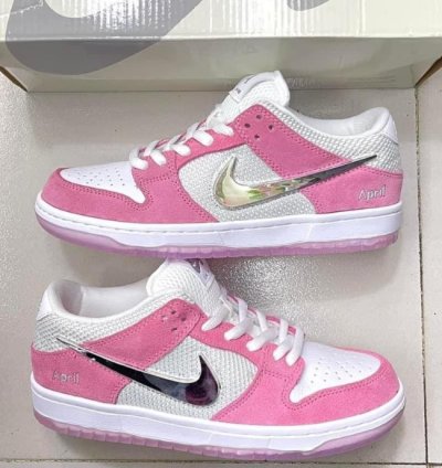 Pink April Skateboards x Nike SB Dunk Low Friends & Family
