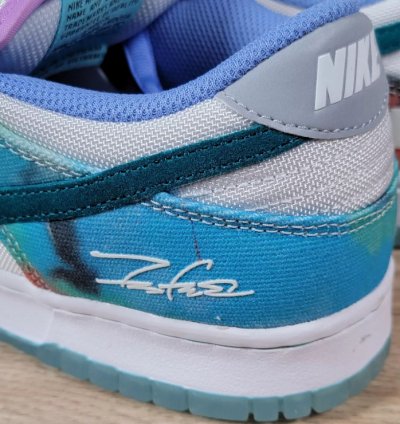 Nike x Futura Laboratories SB Dunk Low Bleached Aqua