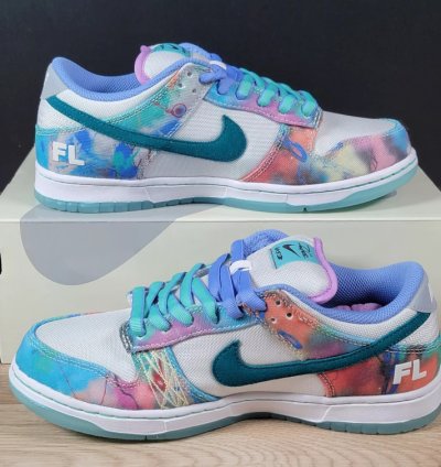 Nike x Futura Laboratories SB Dunk Low Bleached Aqua