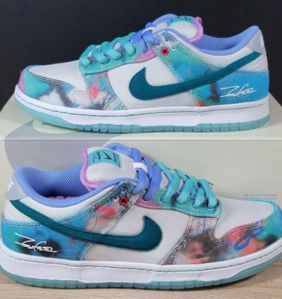 Nike x Futura Laboratories SB Dunk Low Bleached Aqua