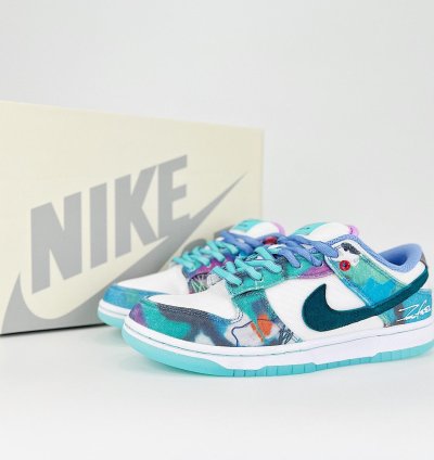 Futura Laboratories x Nike Dunk Low SB Bleached Aqua