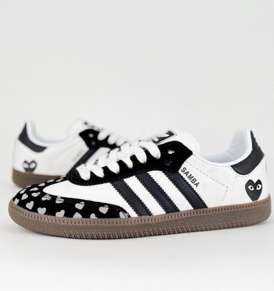 CDG Play x adidas OG Samba White Black