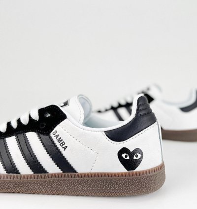 CDG Play x adidas OG Samba White Black